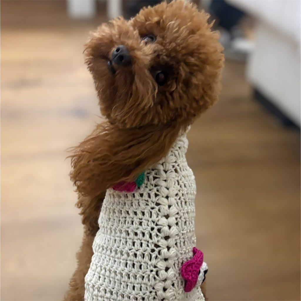 Maglioncino artigianale all’uncinetto su misura in cotone e cashmere🪡🧵