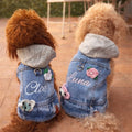 Giacchetto in jeans per cani personalizzato con nome ricamato e fiorellini all’uncinetto!🔥