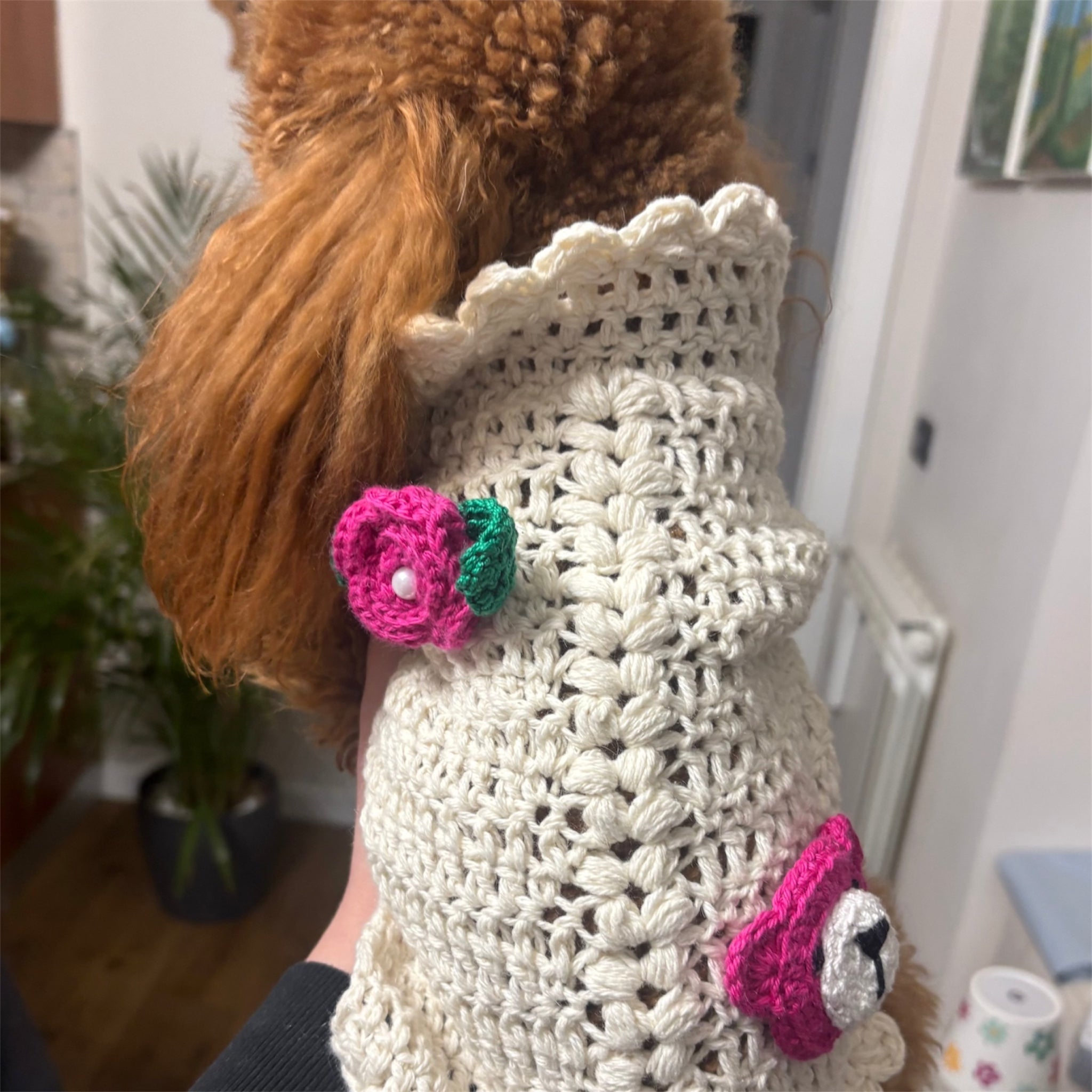 Maglioncino artigianale all’uncinetto su misura in cotone e cashmere🪡🧵