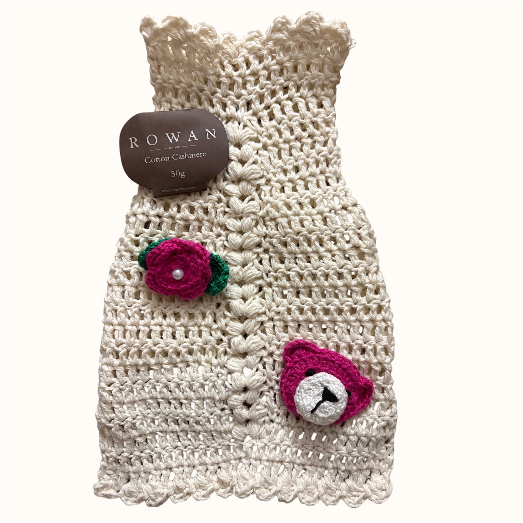 Maglioncino artigianale all’uncinetto su misura in cotone e cashmere🪡🧵