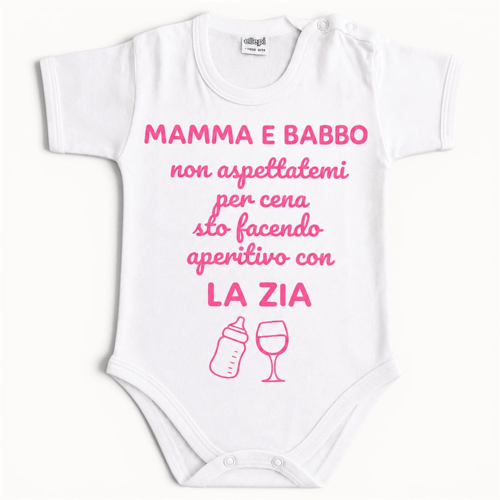 Body Neonato “Aperitivo con la Zia” 👶🍷