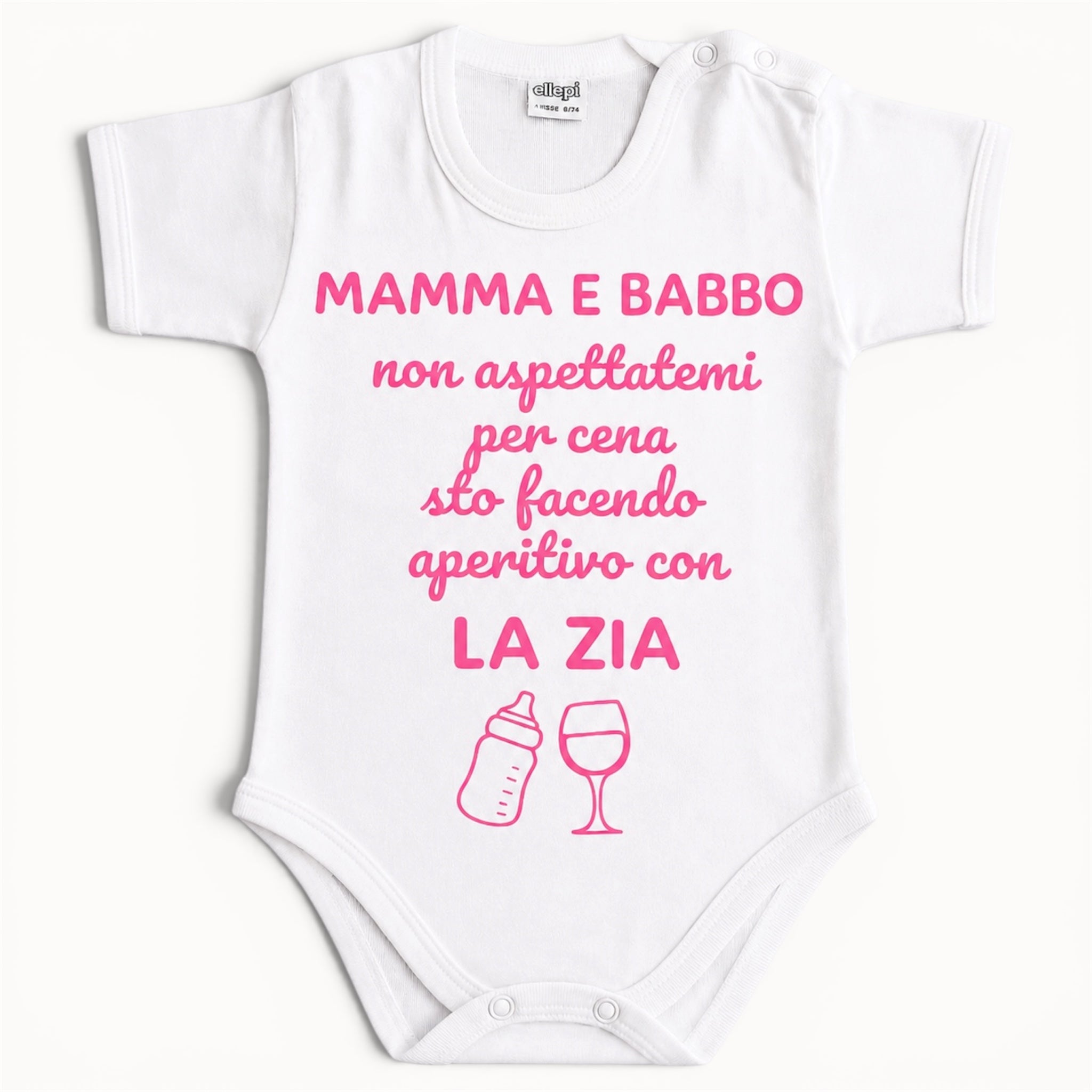 Body Neonato “Aperitivo con la Zia” 👶🍷