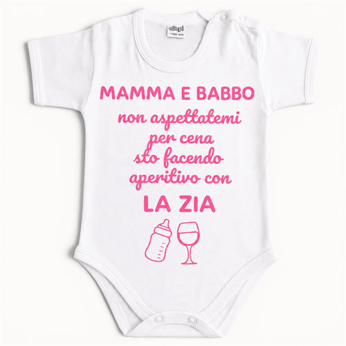 Body Neonato “Aperitivo con la Zia” 👶🍷